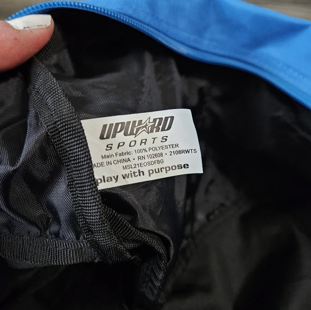 Blue and Black Kid's Duffle Bag- UPWARD